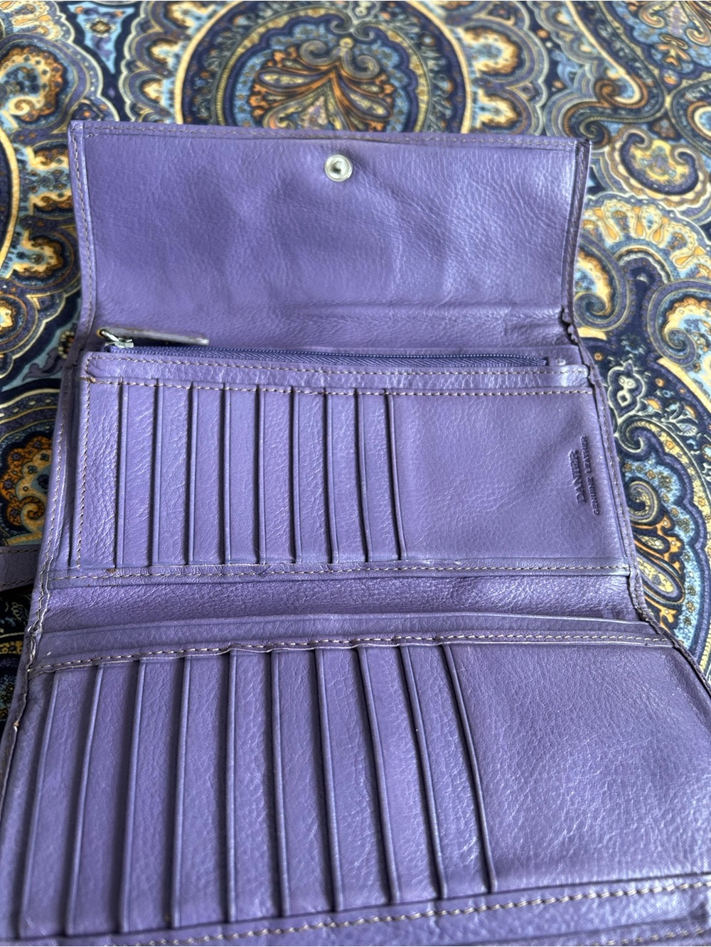 Purple Leather Women’s Long Wallet - Danier